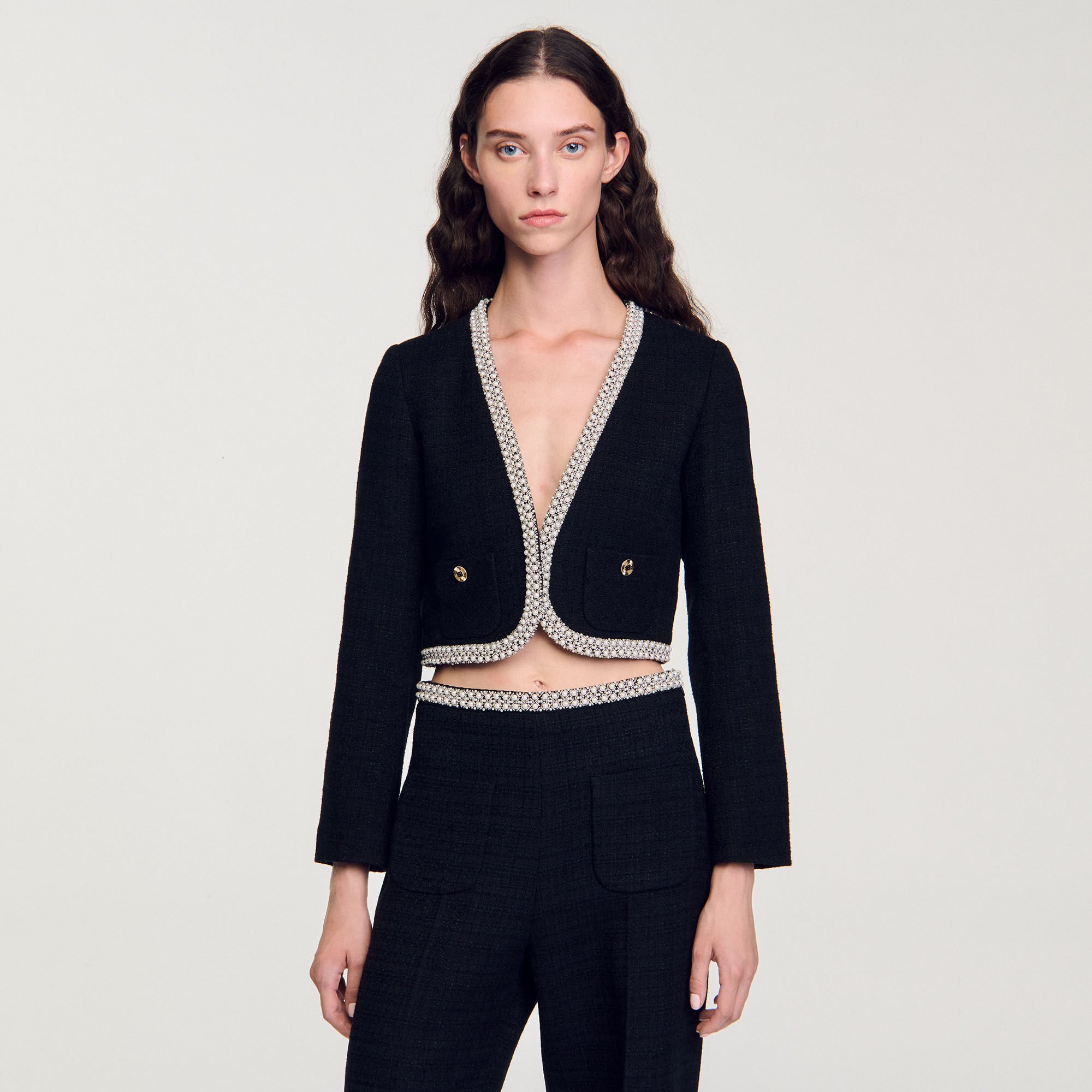 Cropped tweed jacket