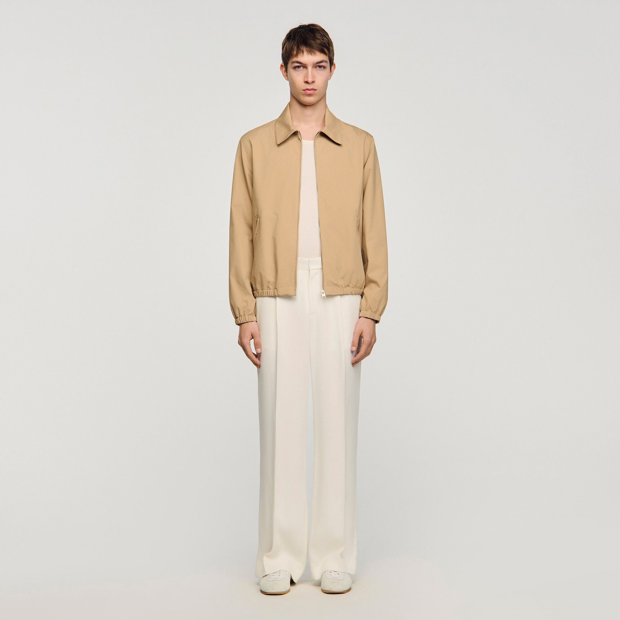 Zip-up cotton jacket