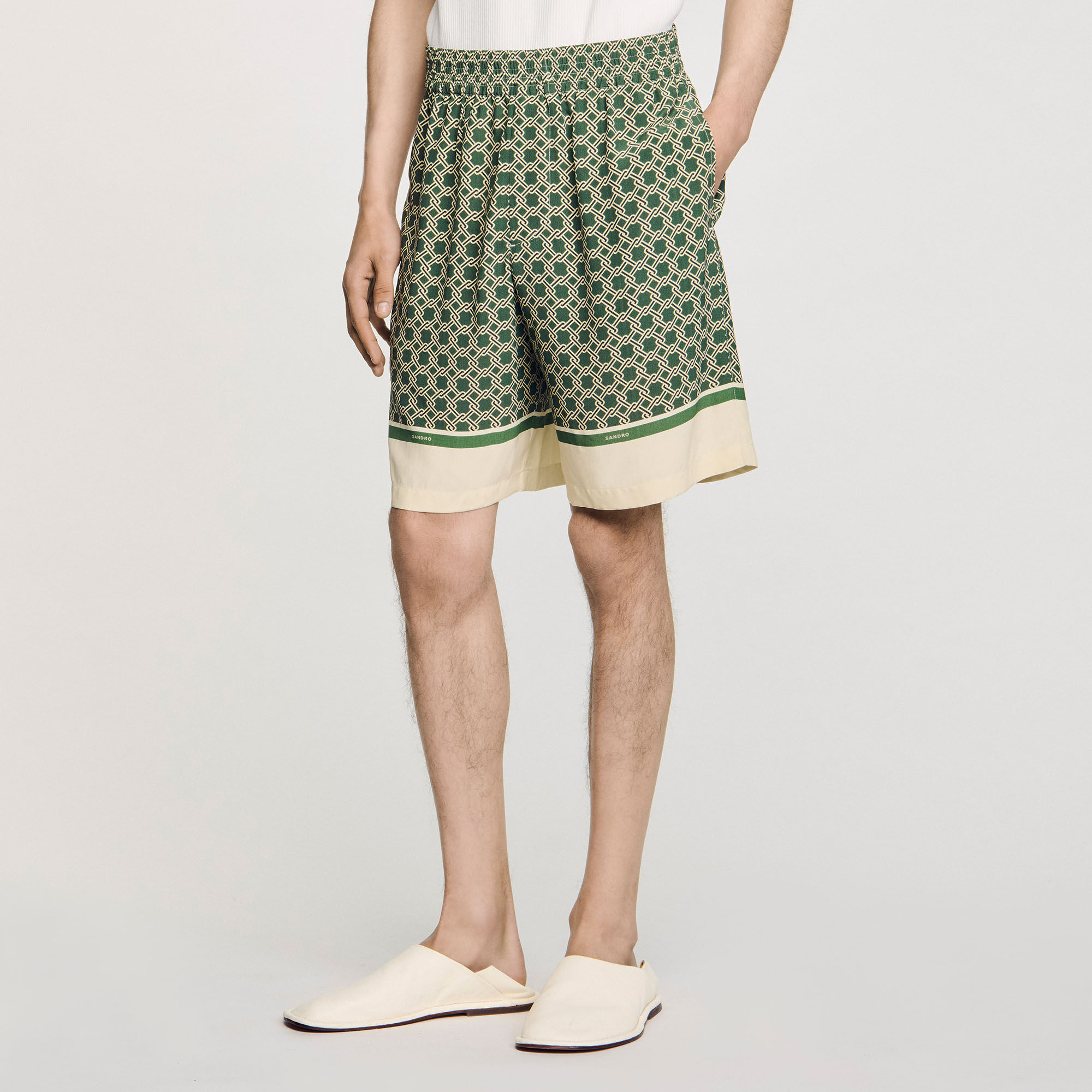 Patterned Flowy Bermuda shorts