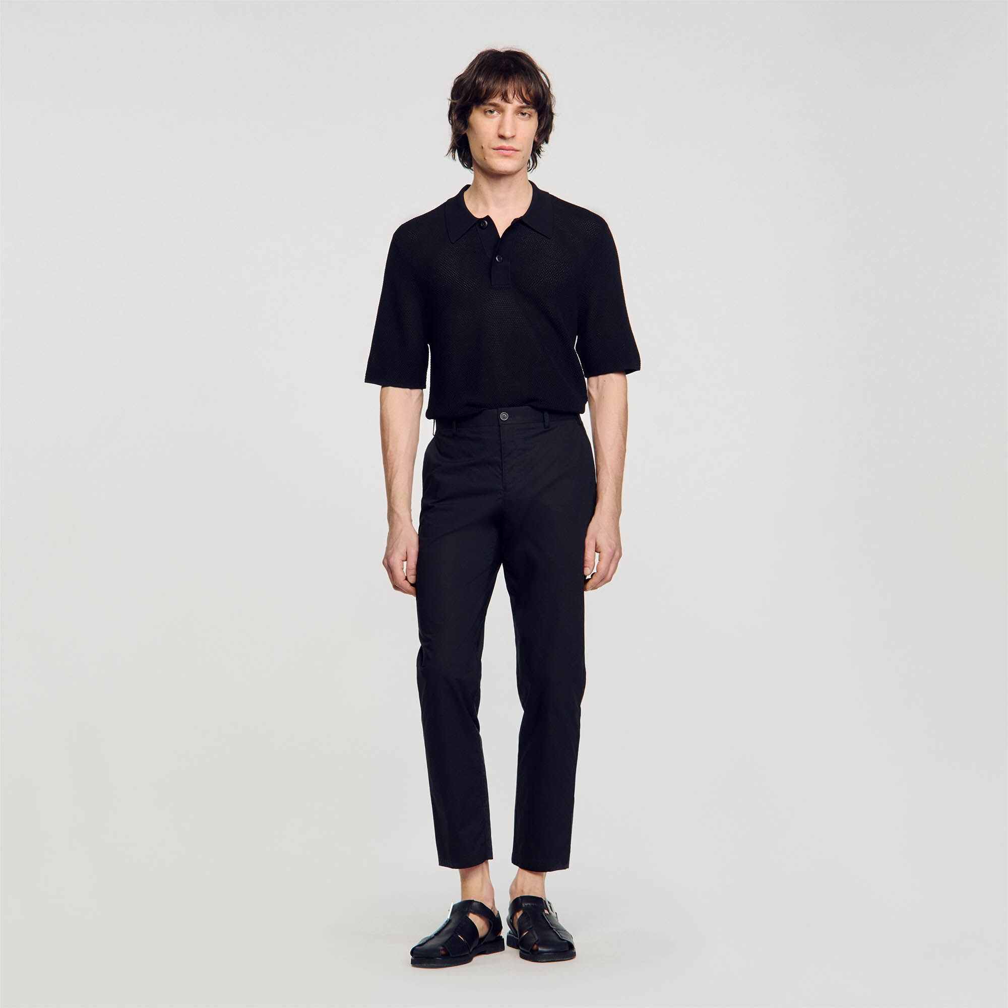 Cotton tapered trousers