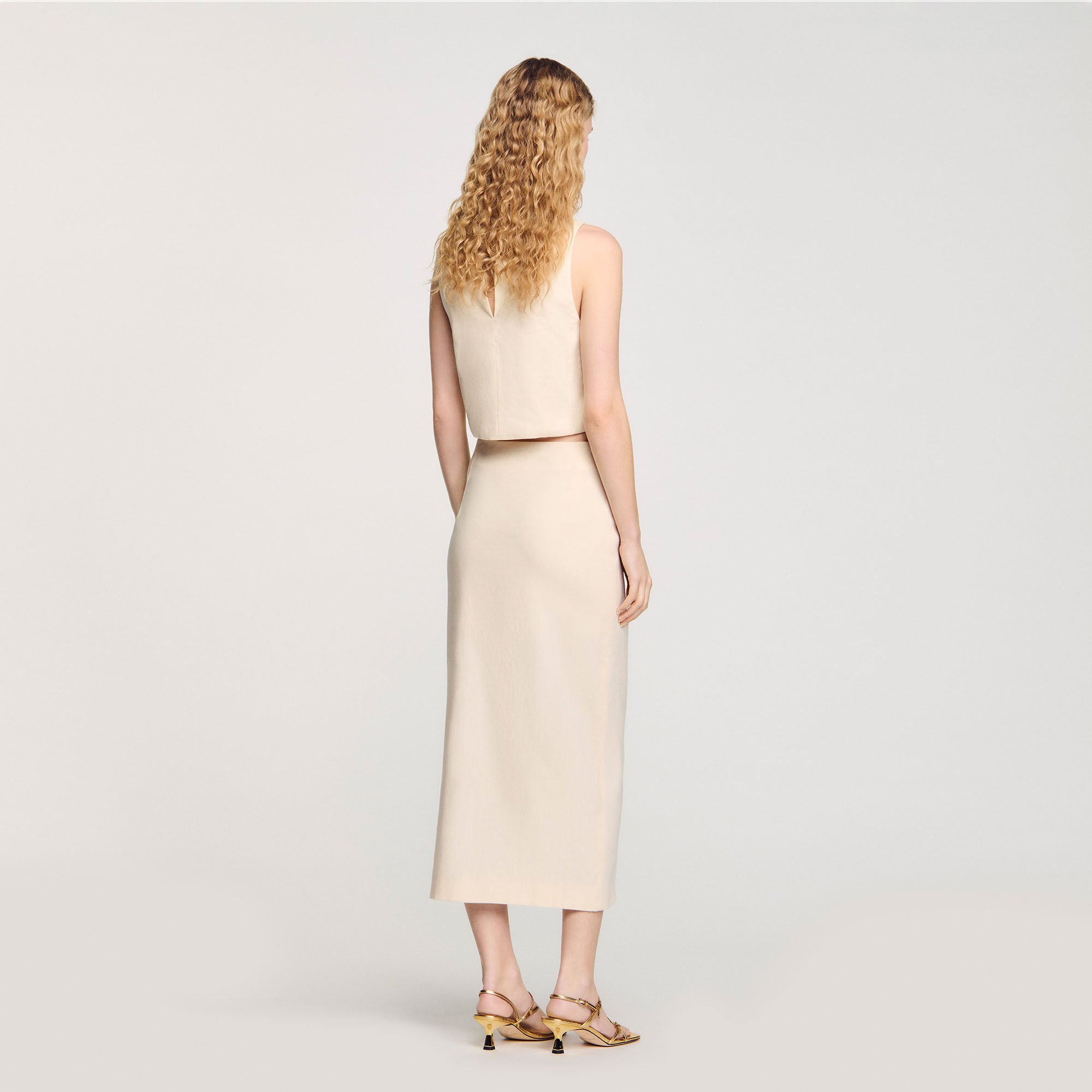 Long slit skirt