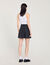Short checked pleated skirt