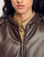Glazed leather jacket