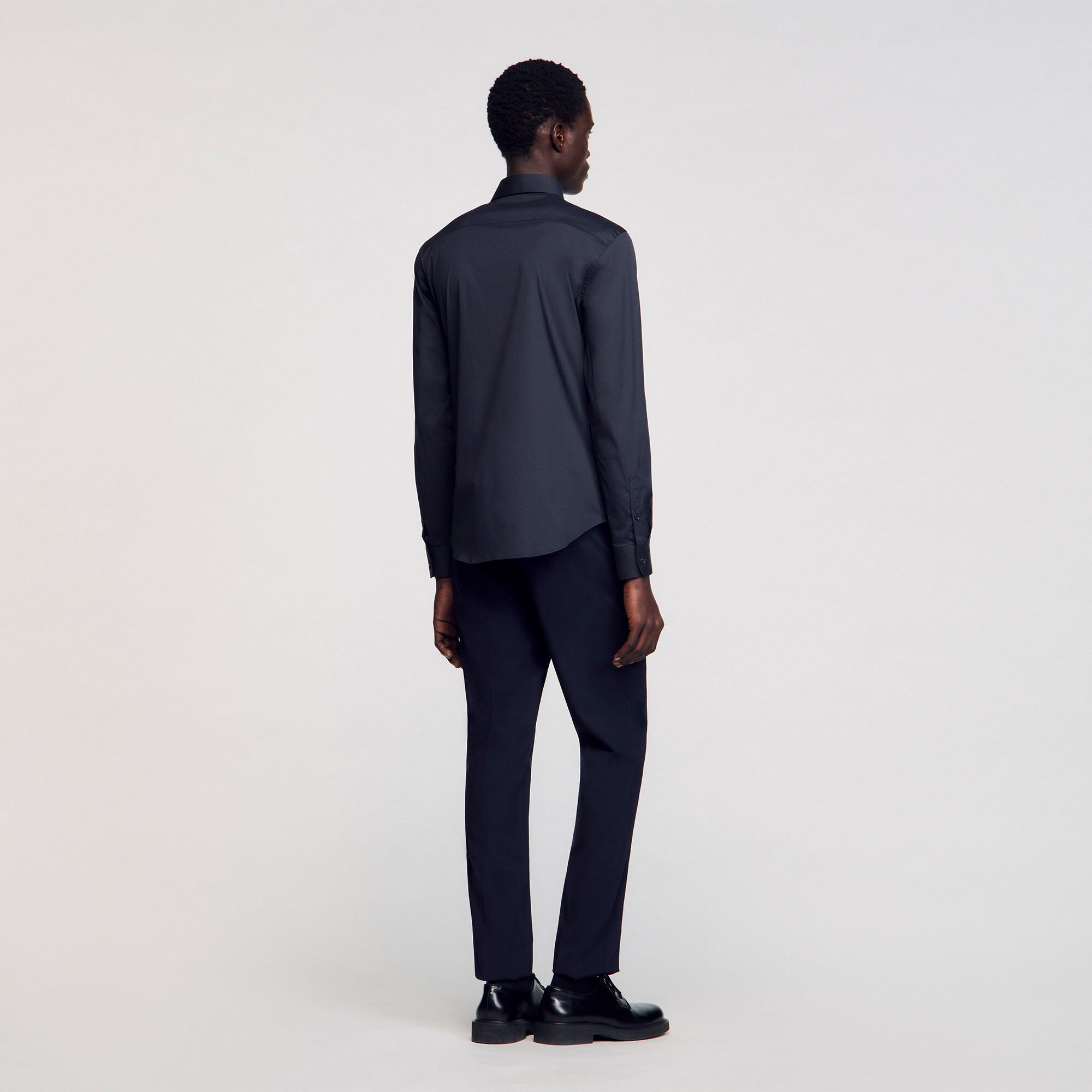 Fitted stretch cotton shirt