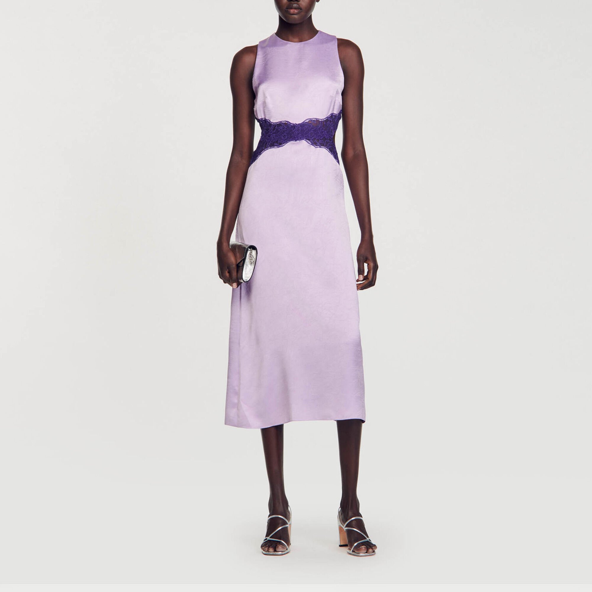 Satin-effect dress