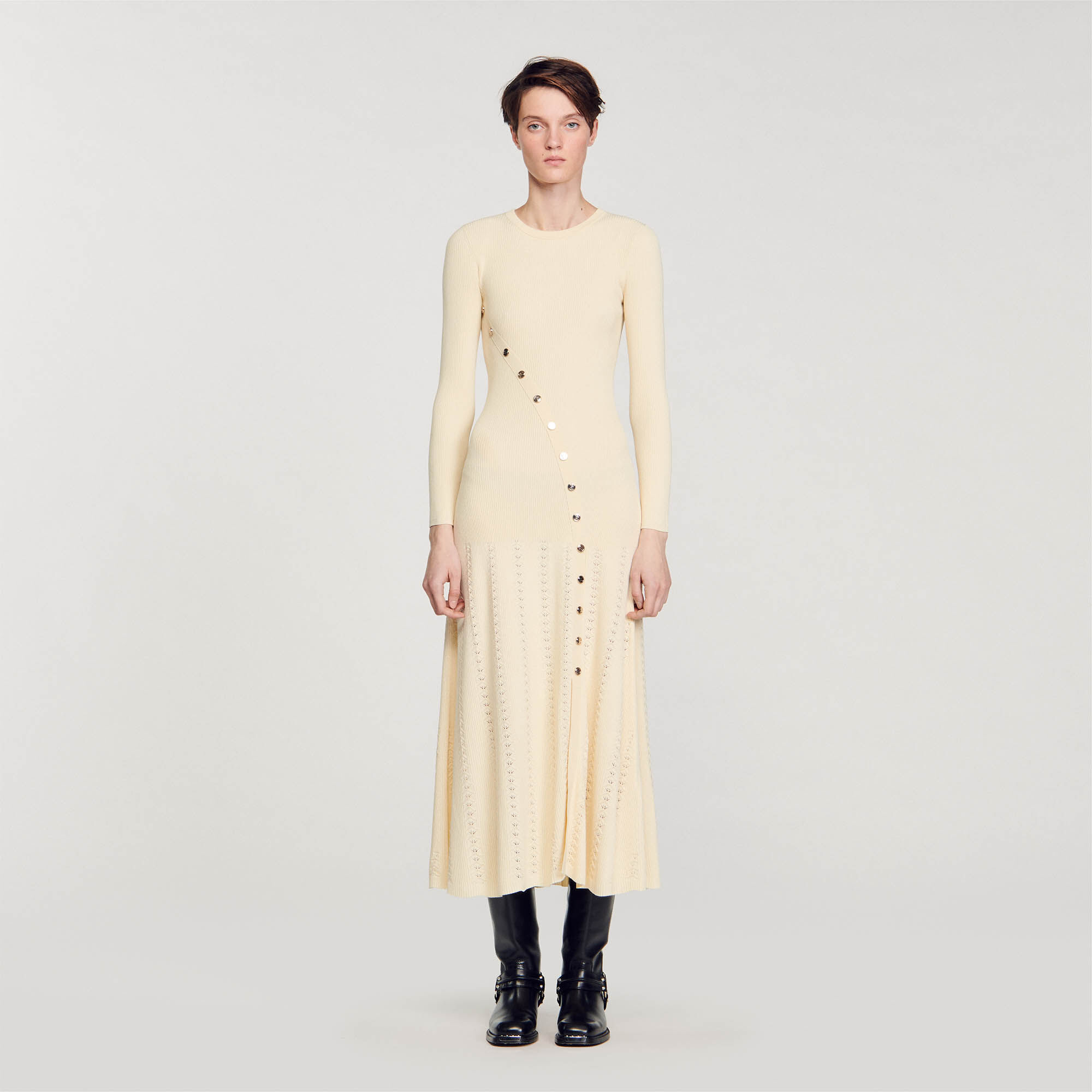 Robe beige sandro sale