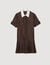 Printed satin-effect mini dress