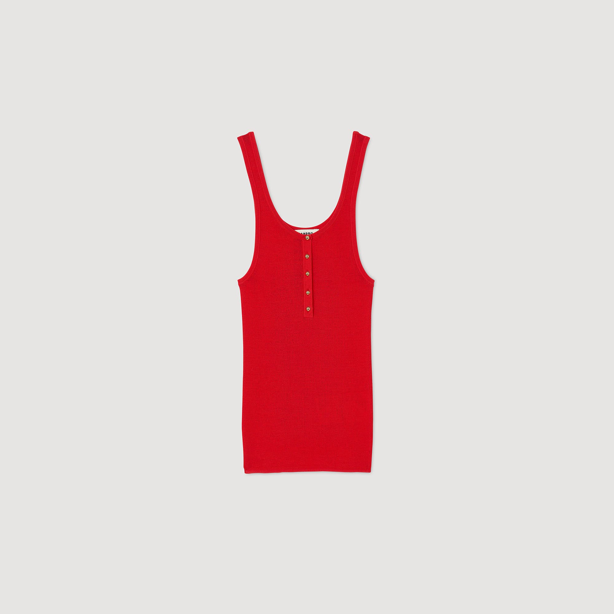 Rib knit vest top