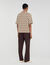 Rope jacquard cardigan shirt