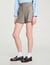 Herringbone shorts with rhinestones