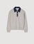 sweater with denim collar