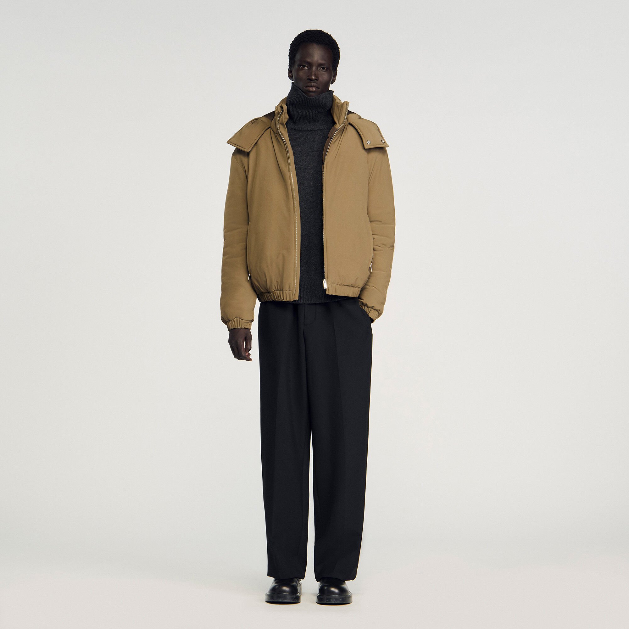 Puffer jacket with removable hood Puffer jacket with removable hood