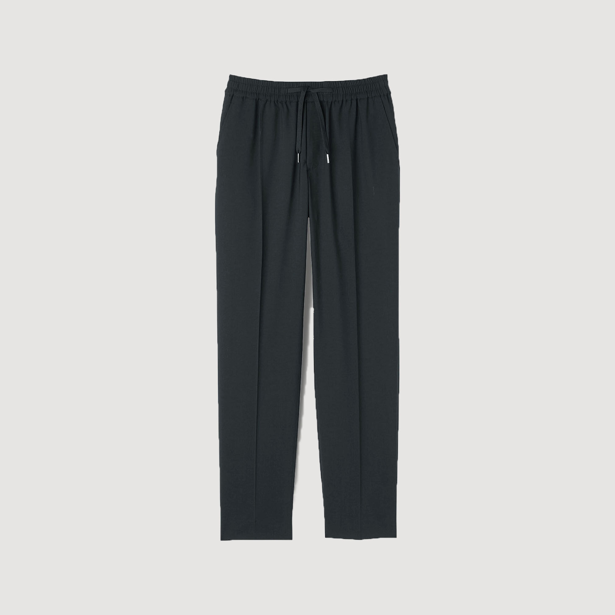 STRAIGHT SLACKS サイズ44 Elasticated straight-leg trousers black / gray for Men