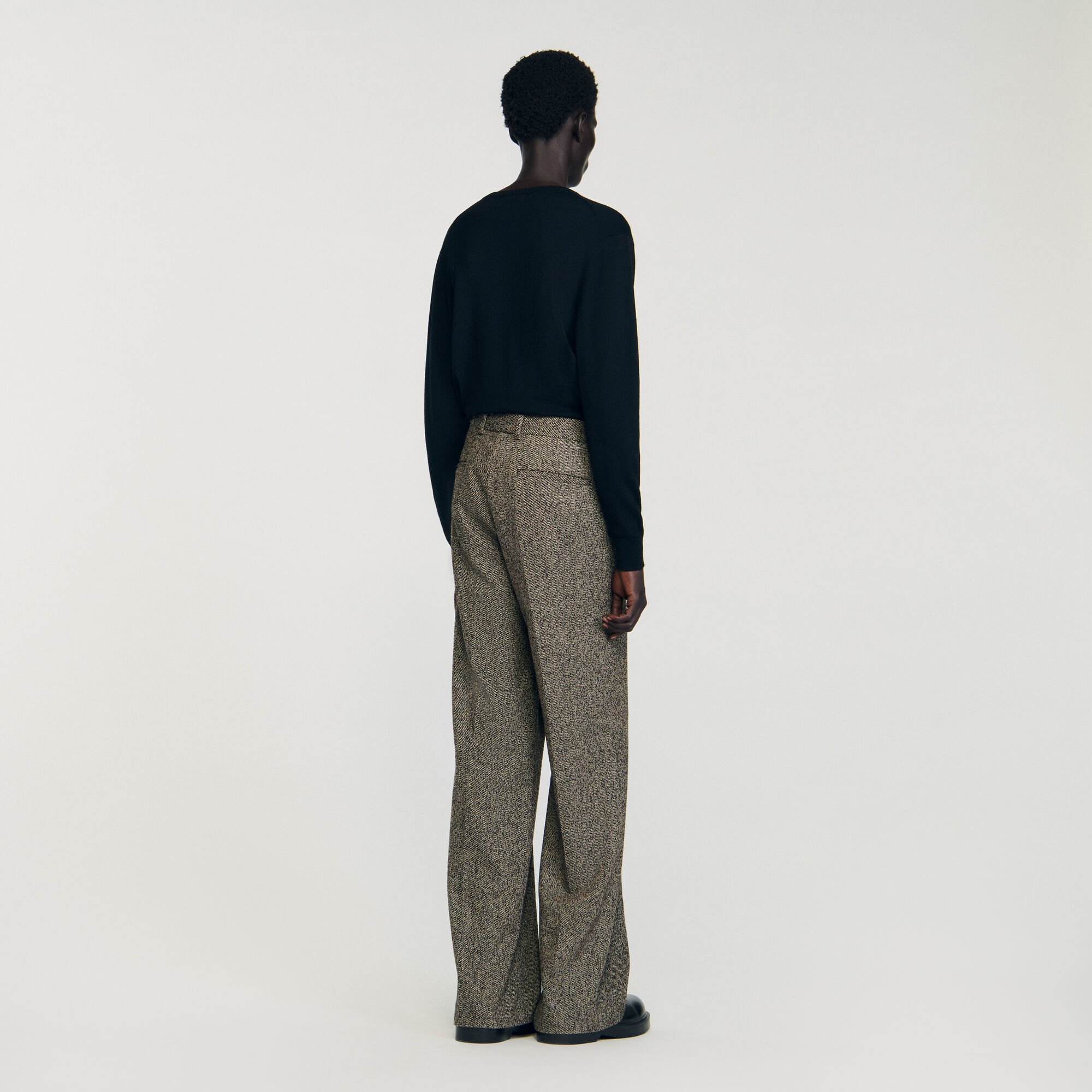 Wide-leg suit trousers