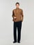 Wool sweater with zipped collar