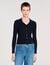 Cropped polo collar cardigan