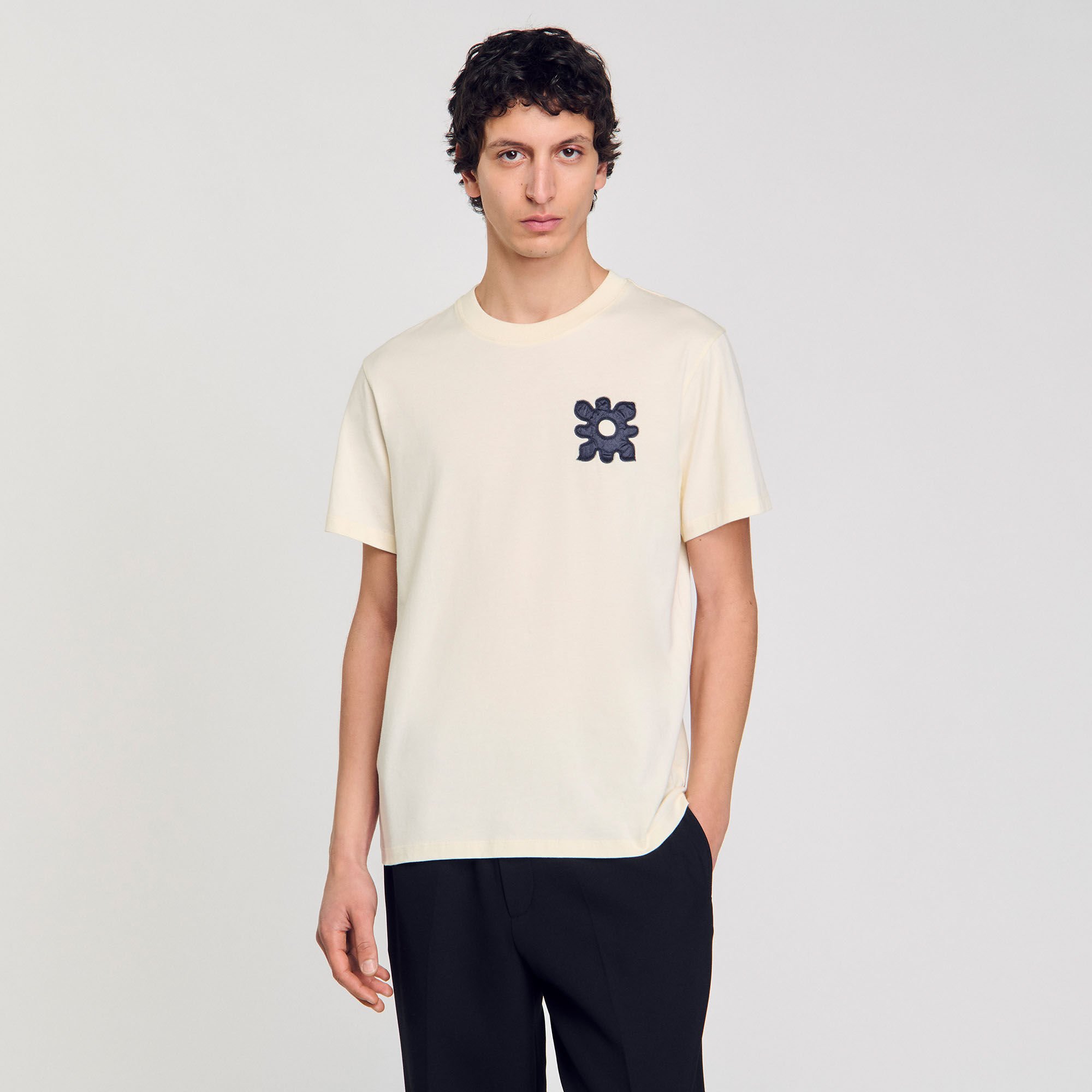 T-shirt with flower detail