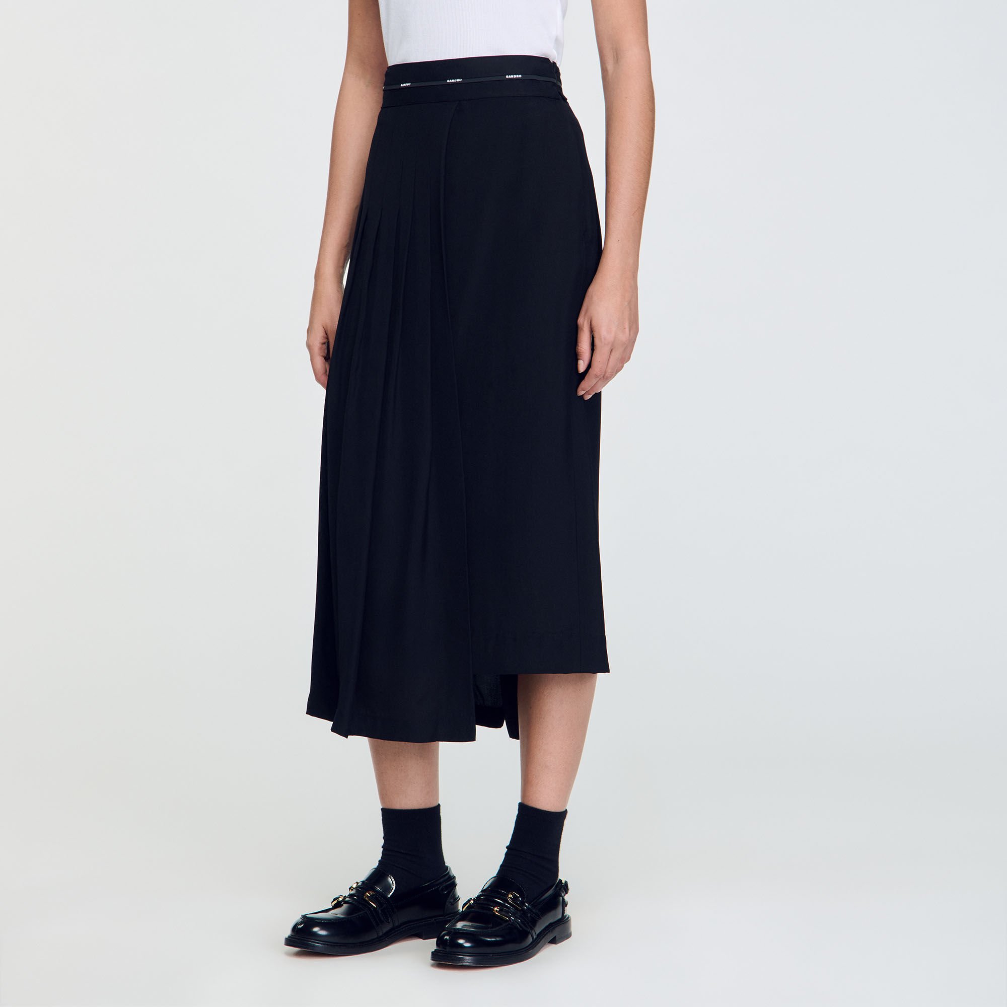 Long asymmetrical skirt