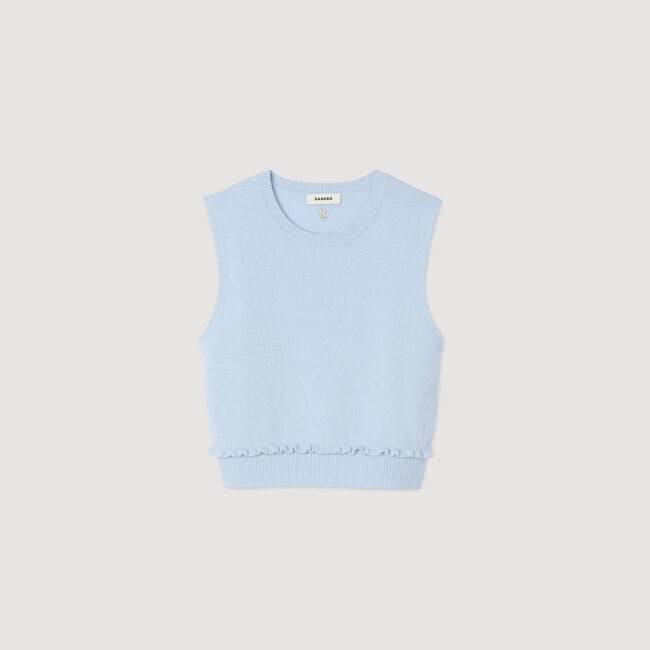 Ruffled cropped sweater