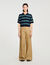 Polo-neck striped sweater