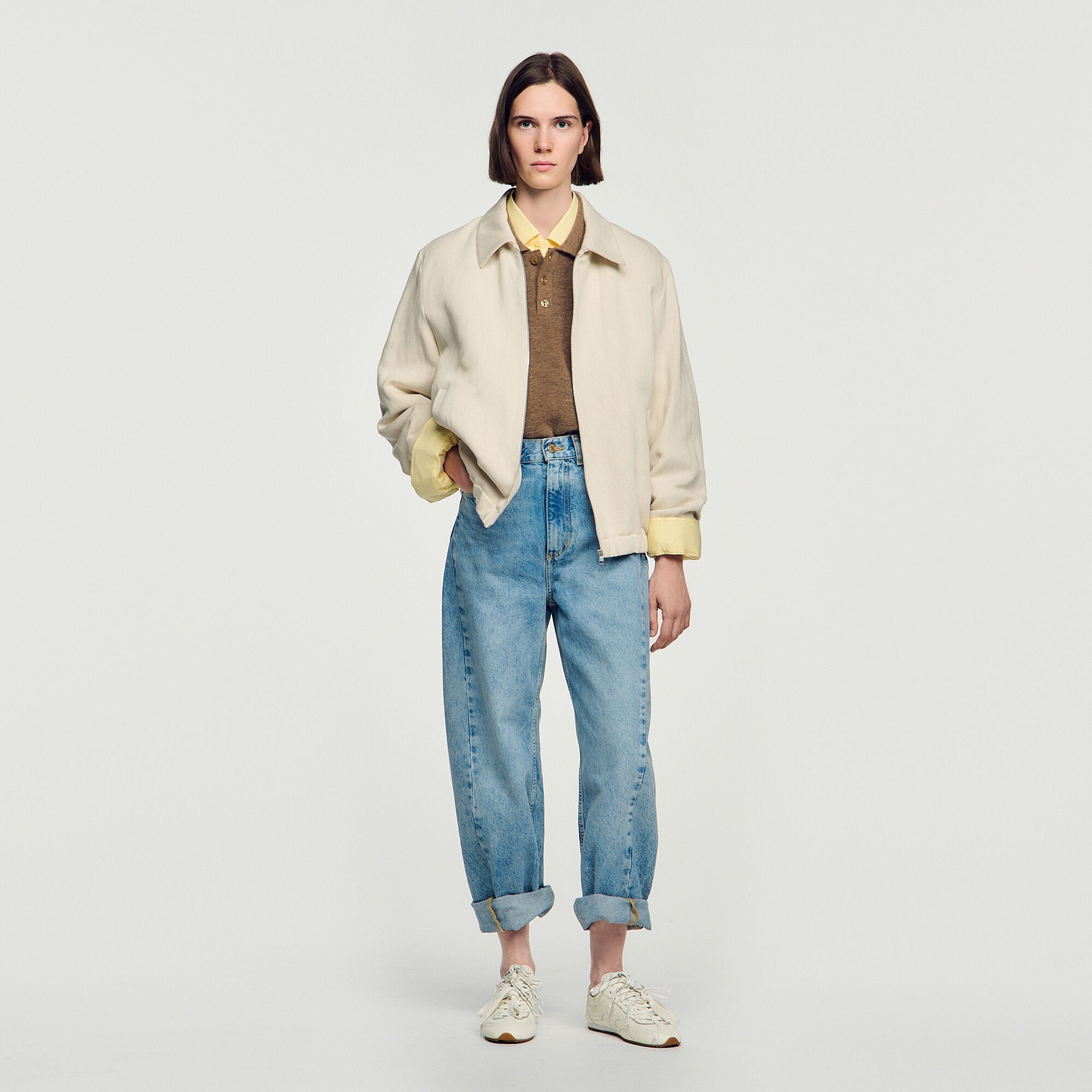 Cotton zip-up jacket - Men | Sandro