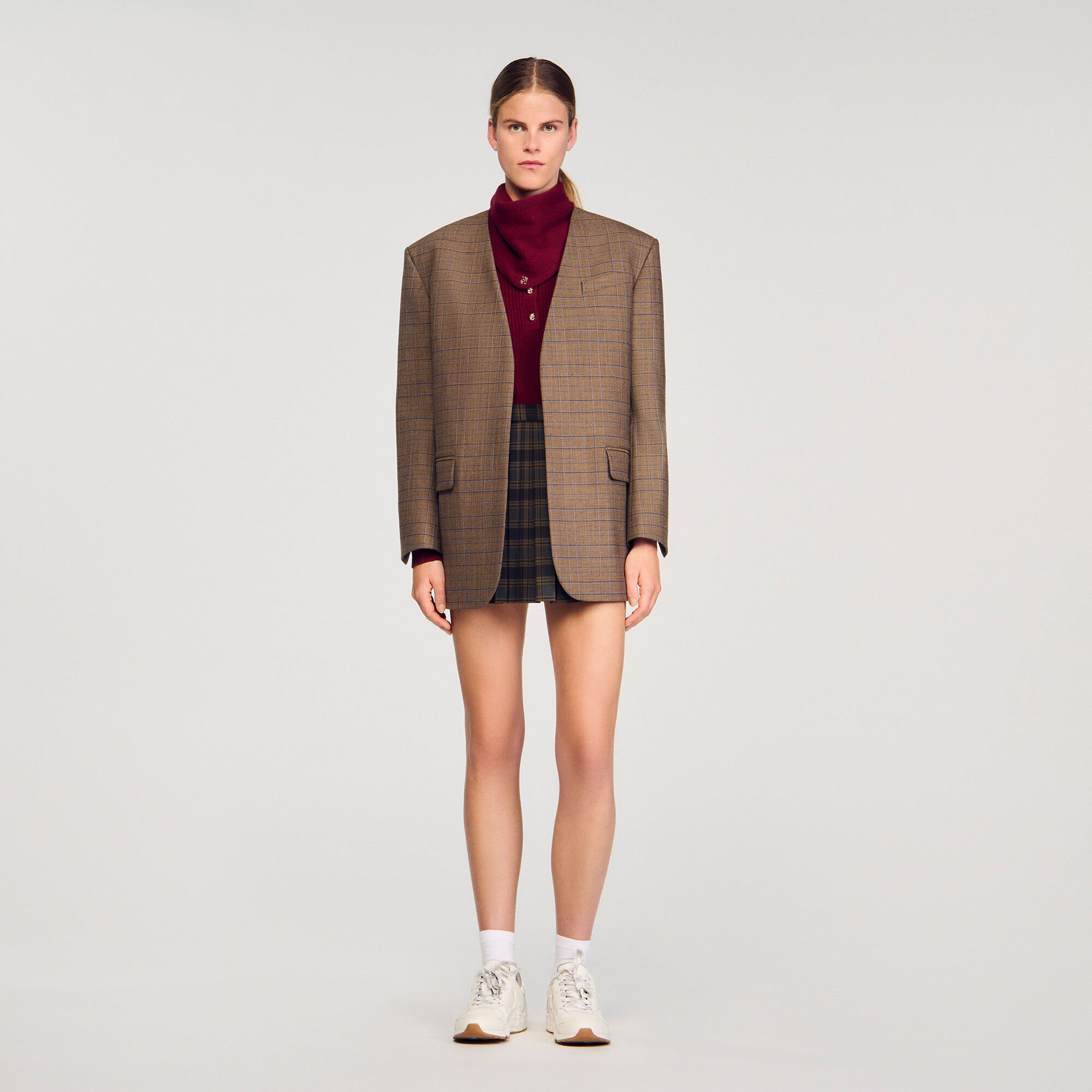 Wool and cashmere button sweater
