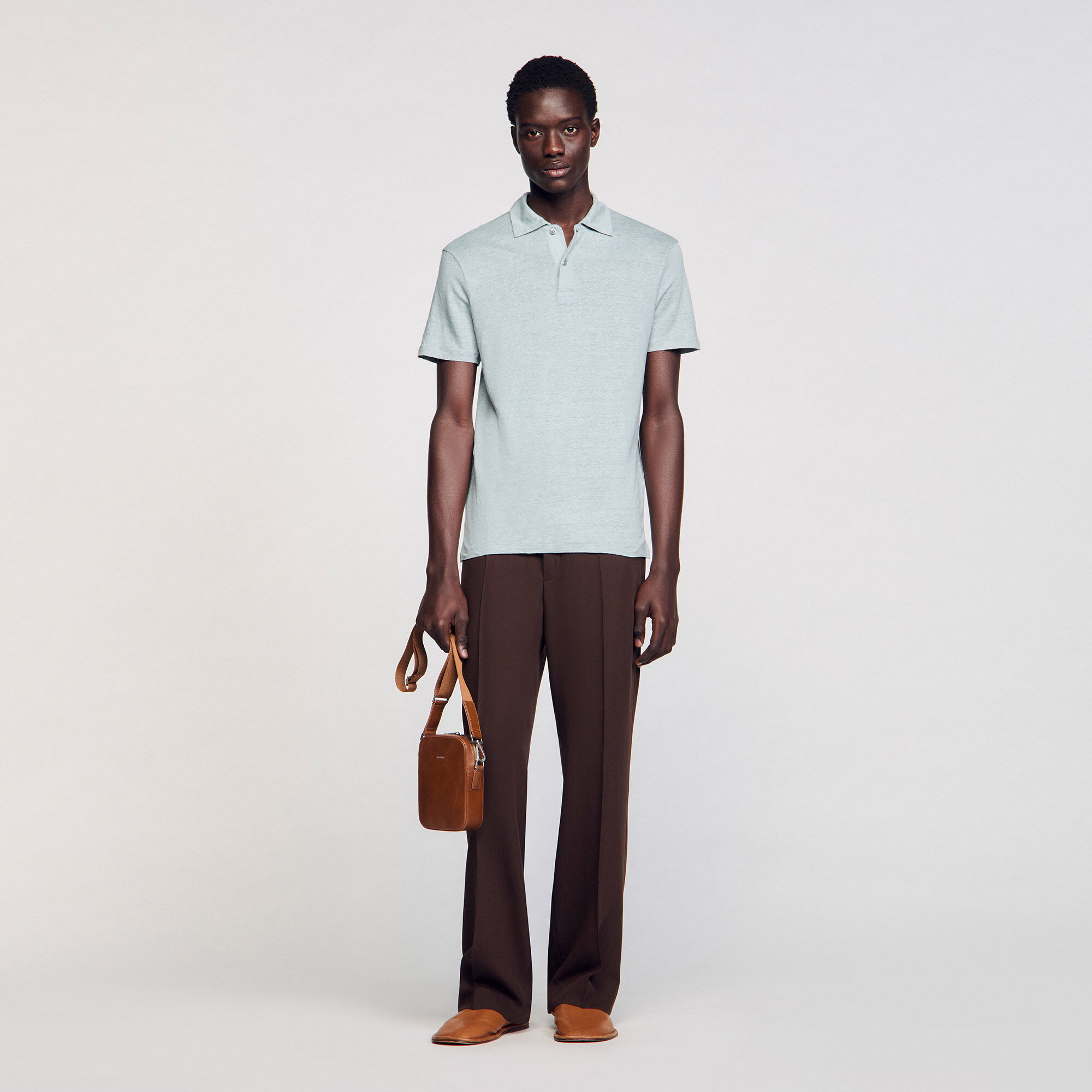 Oversized T-shirt white / beige for Men | Sandro Paris