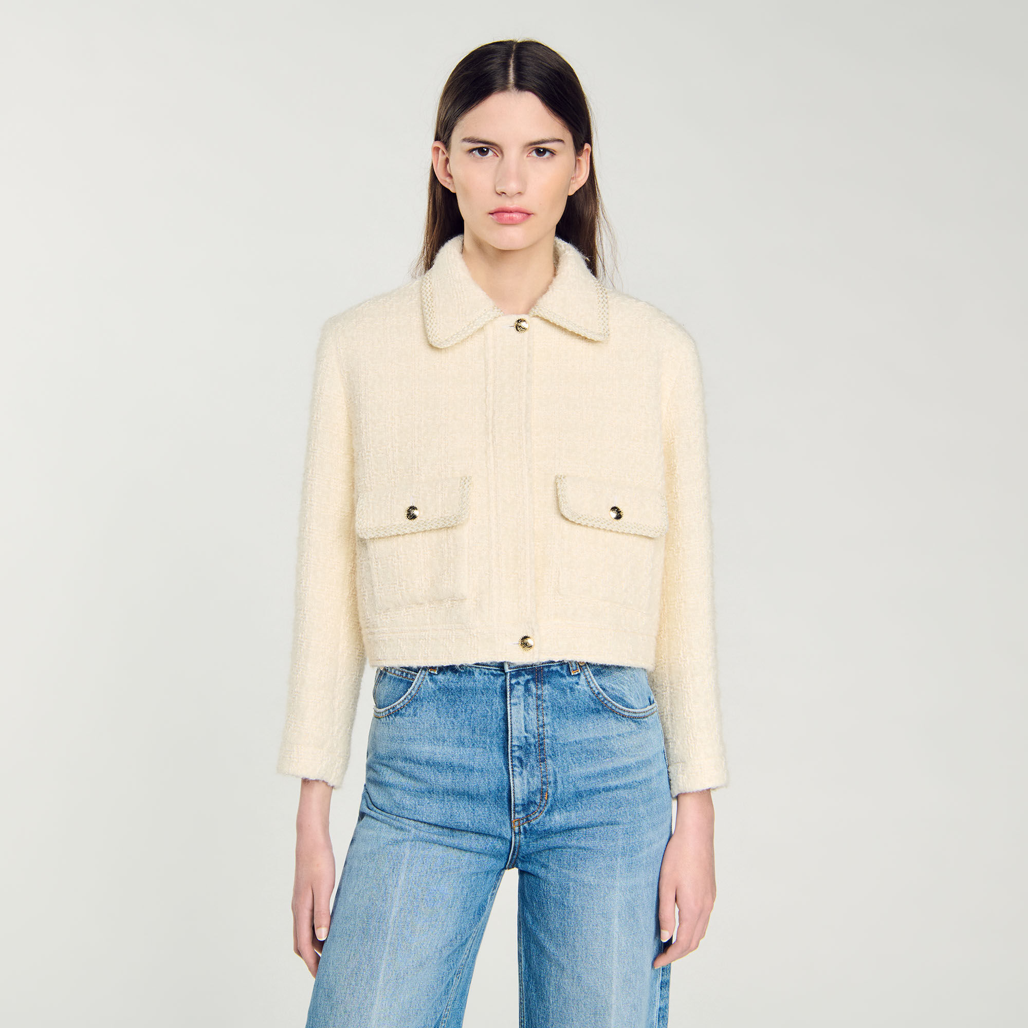 Cropped tweed jacket