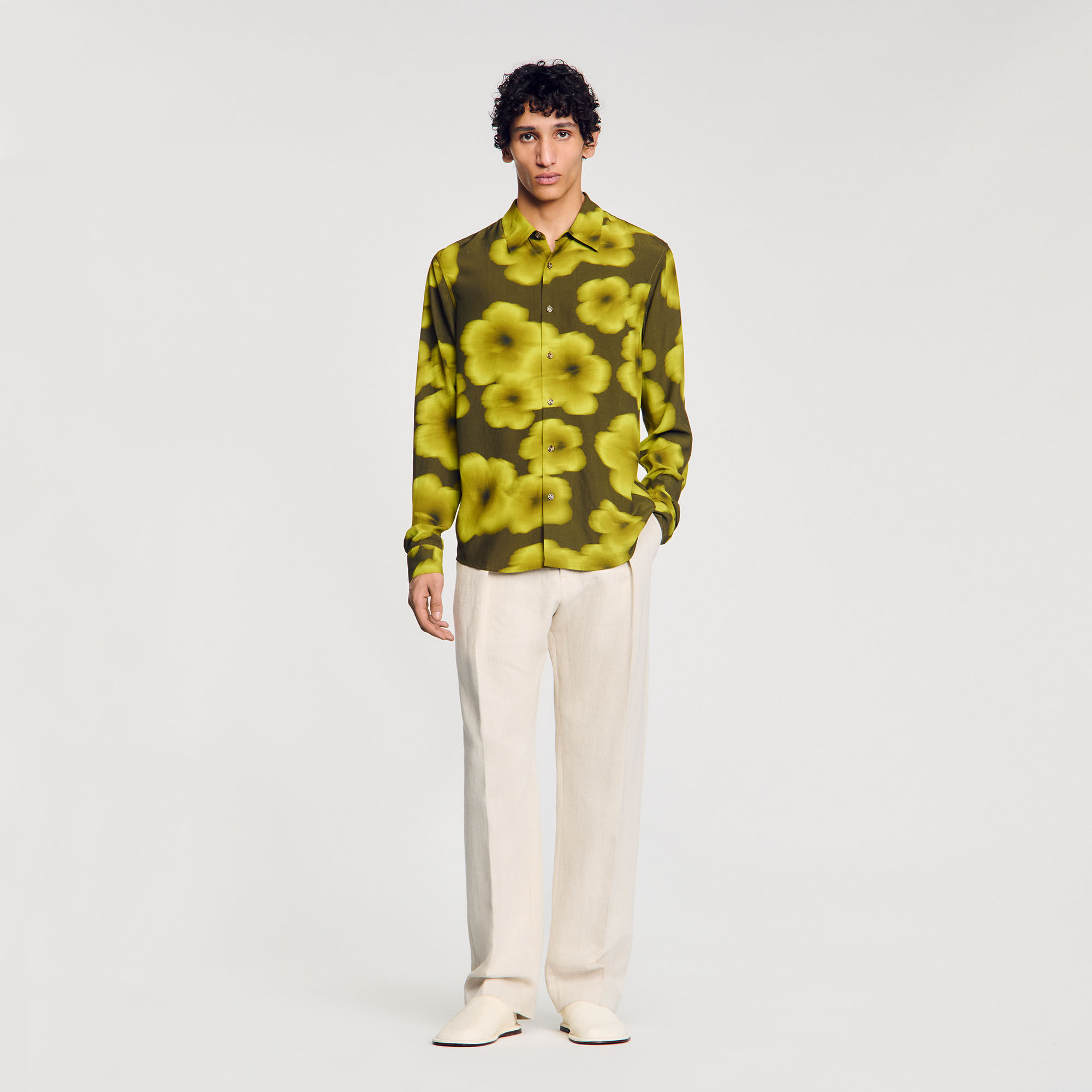 AMBIDEX Store ○ジャカード CHECK SHIRT ジャケット(F カーキ