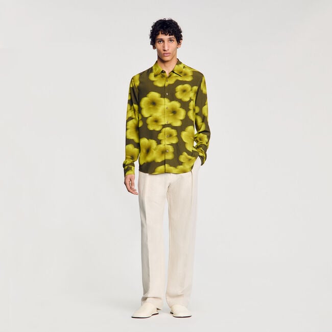 Loose-fit floral shirt