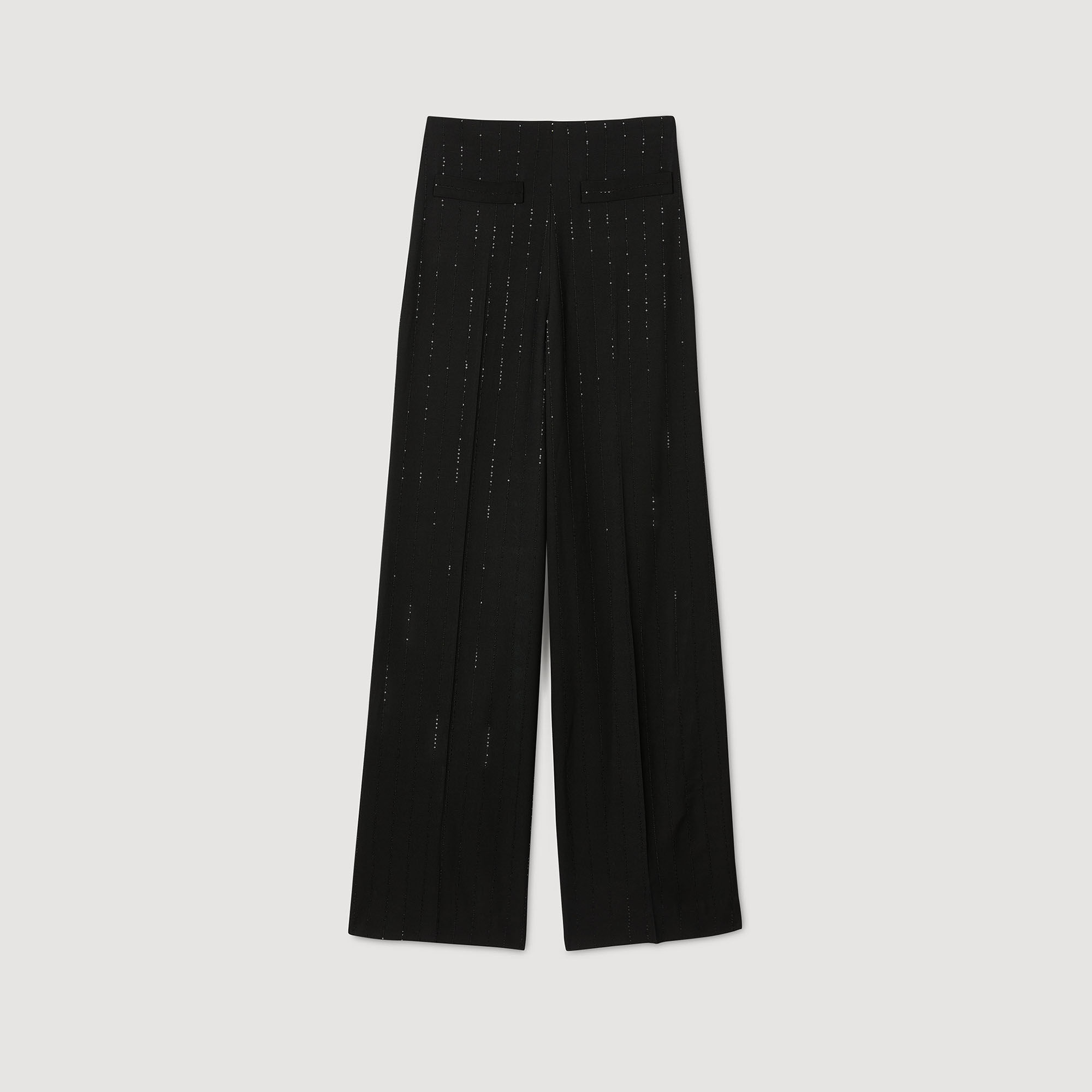 【SANDRO】Sequin Suit Pants Sequin suit trousers white / beige For Women | Sandro Paris