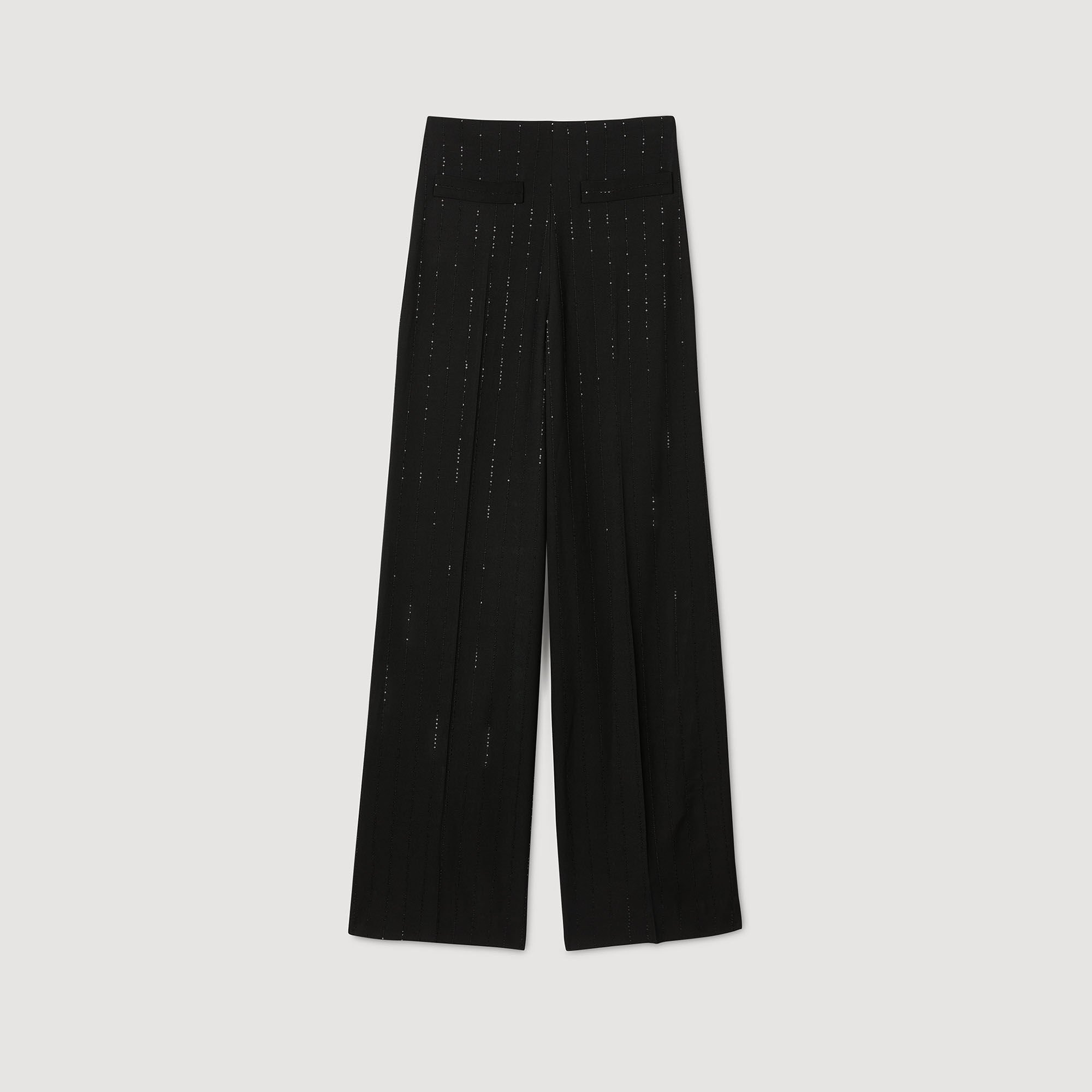 Sequinned suit trousers