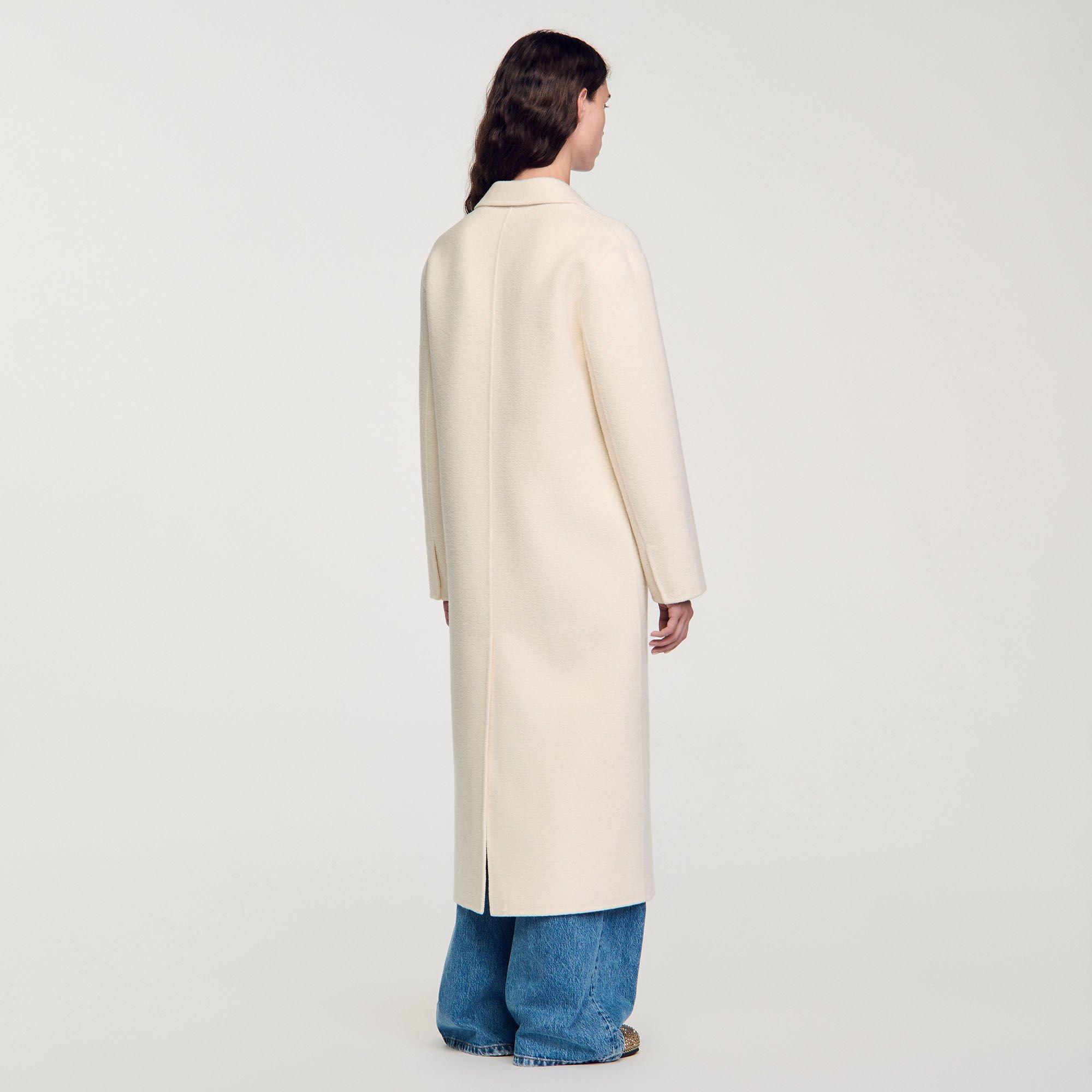 Long wool-blend coat