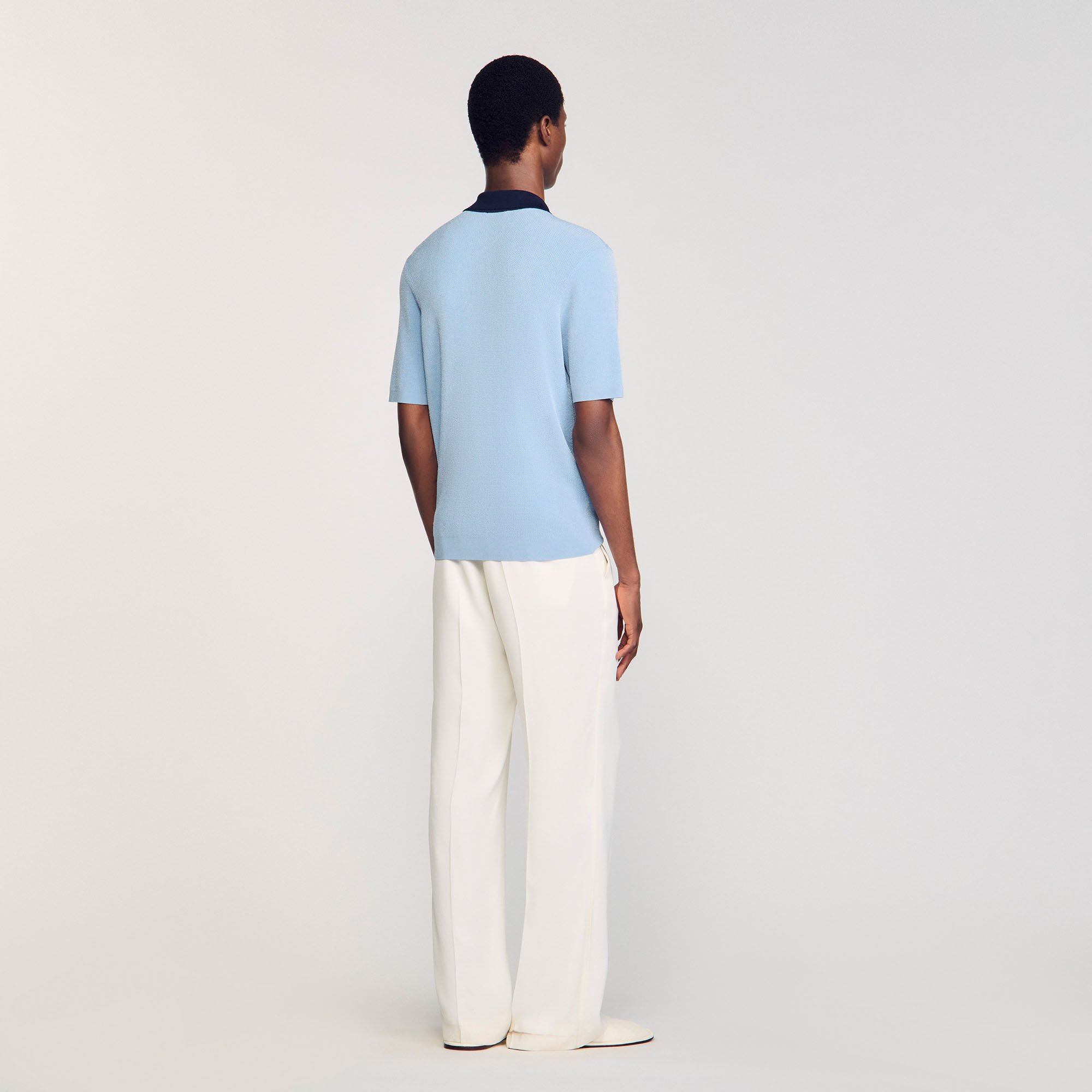 Two-tone polo shirt