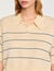 Cropped striped knitted sweater