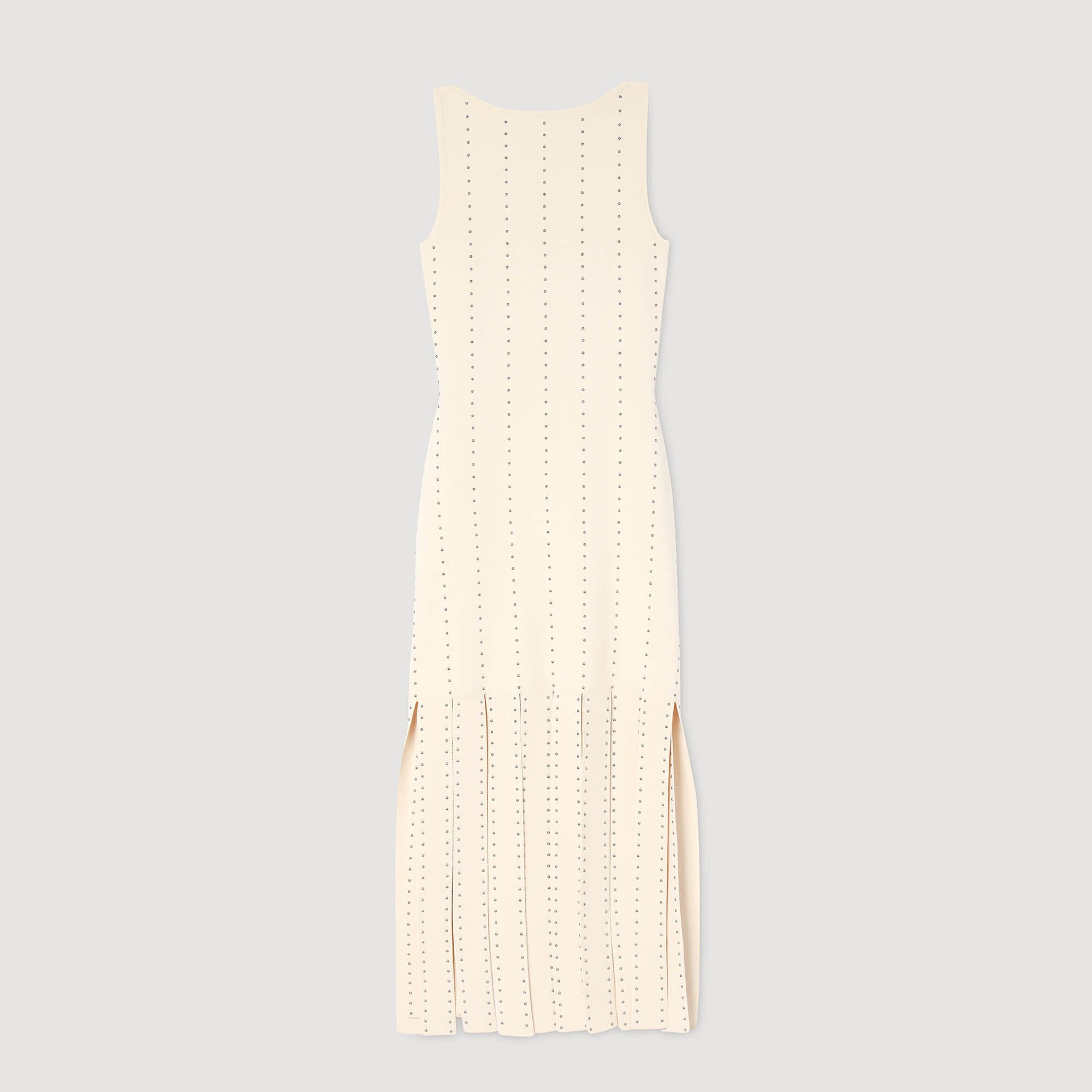 Fringed knit maxi dress