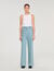 Faded high-rise wide-leg jeans