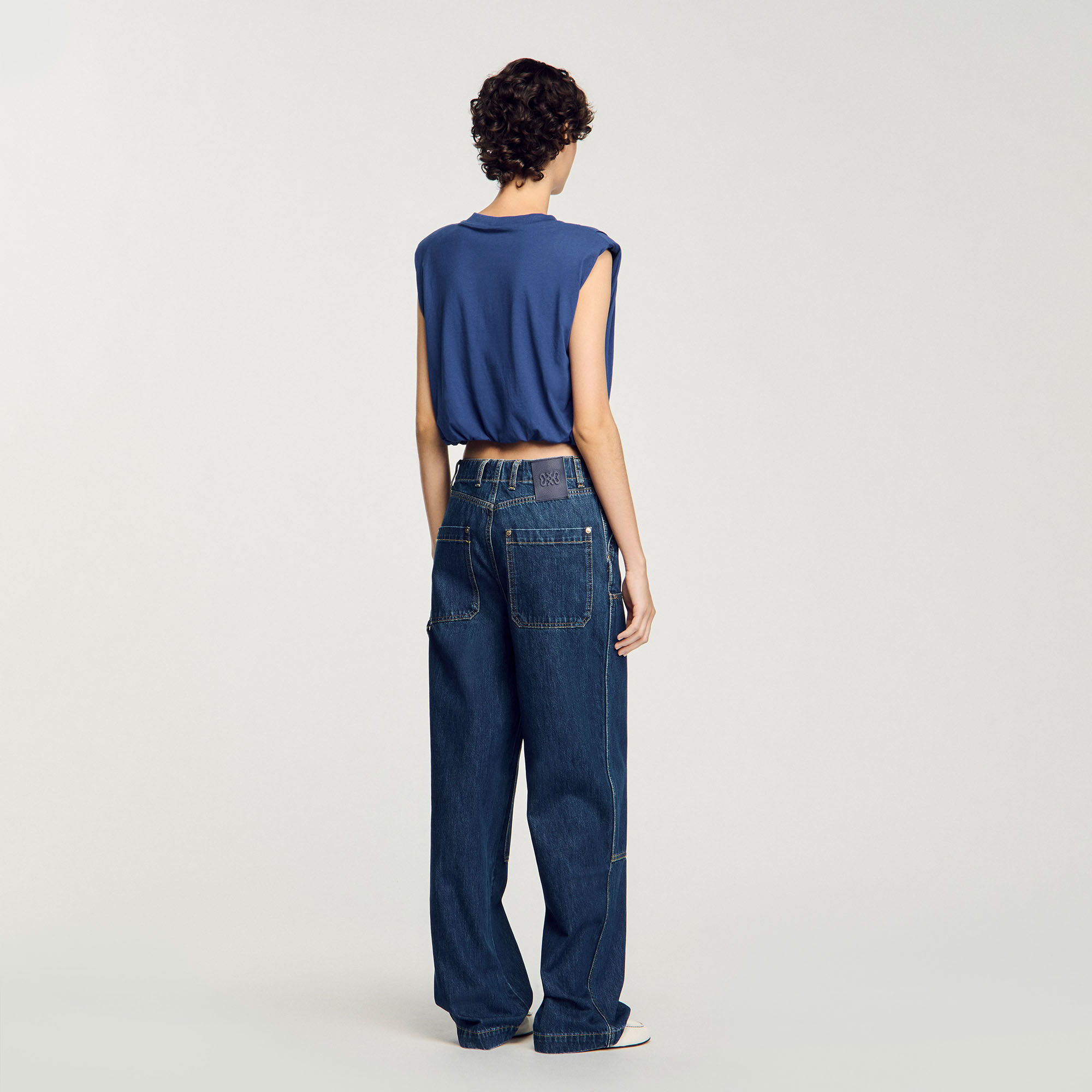 Short draped T-shirt
