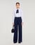 Asymmetric straight-leg trousers