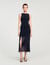 Fringed knit midi dress