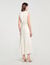 Satin maxi dress with rhinestones