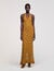 Maxi knit dress with fringes