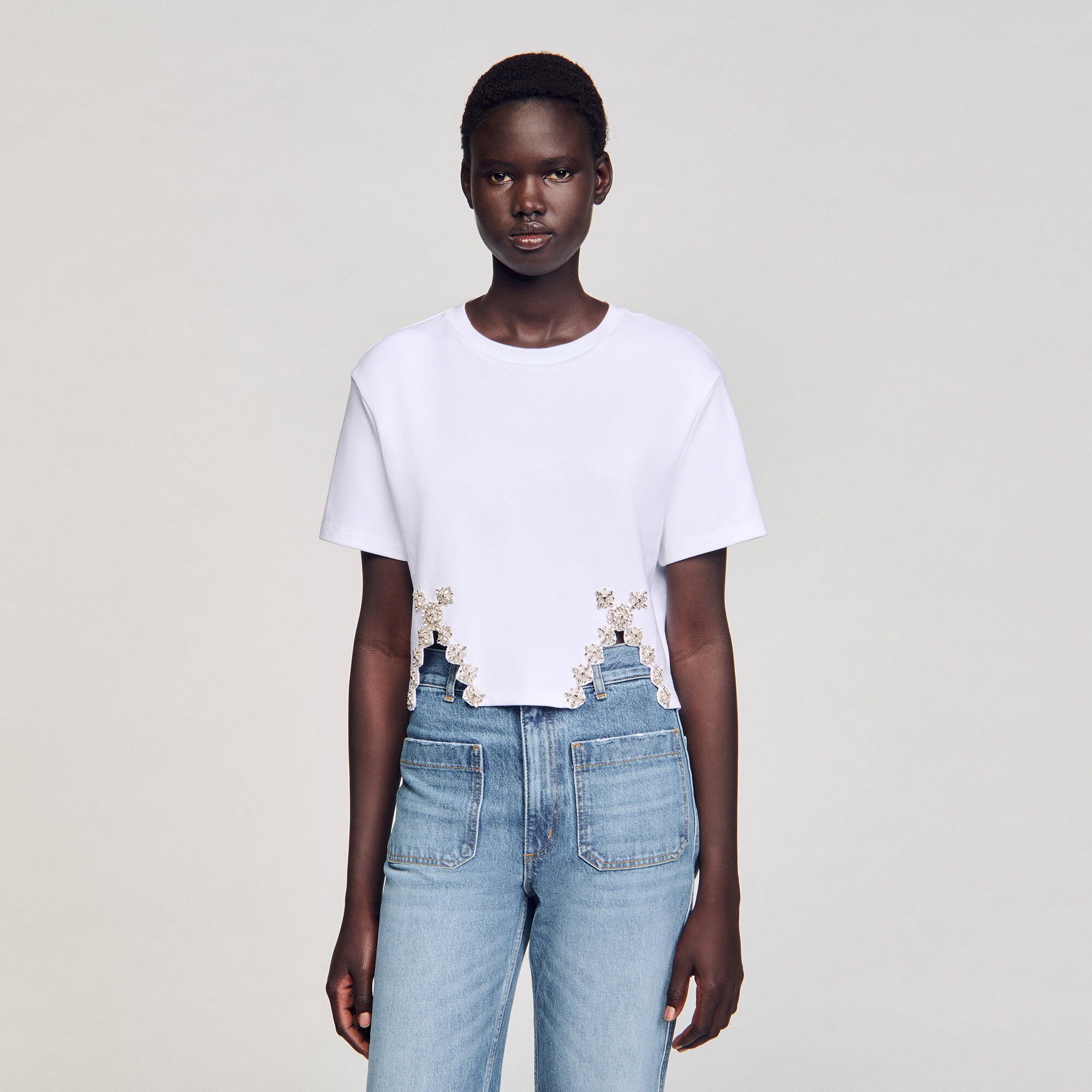 Rhinestone crop top