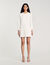 Short satin-effect beaded dress