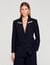 Jacket with rhinestone stripe
