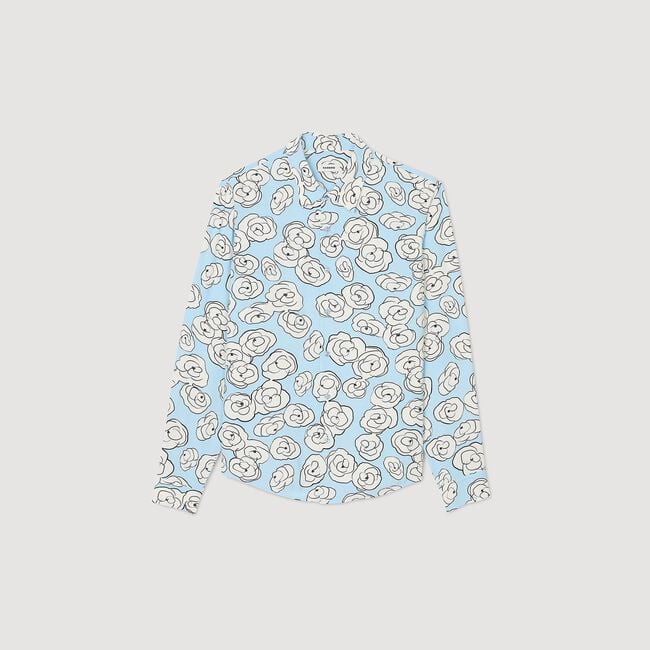 Camellia motif shirt