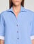 Cropped small-check shirt