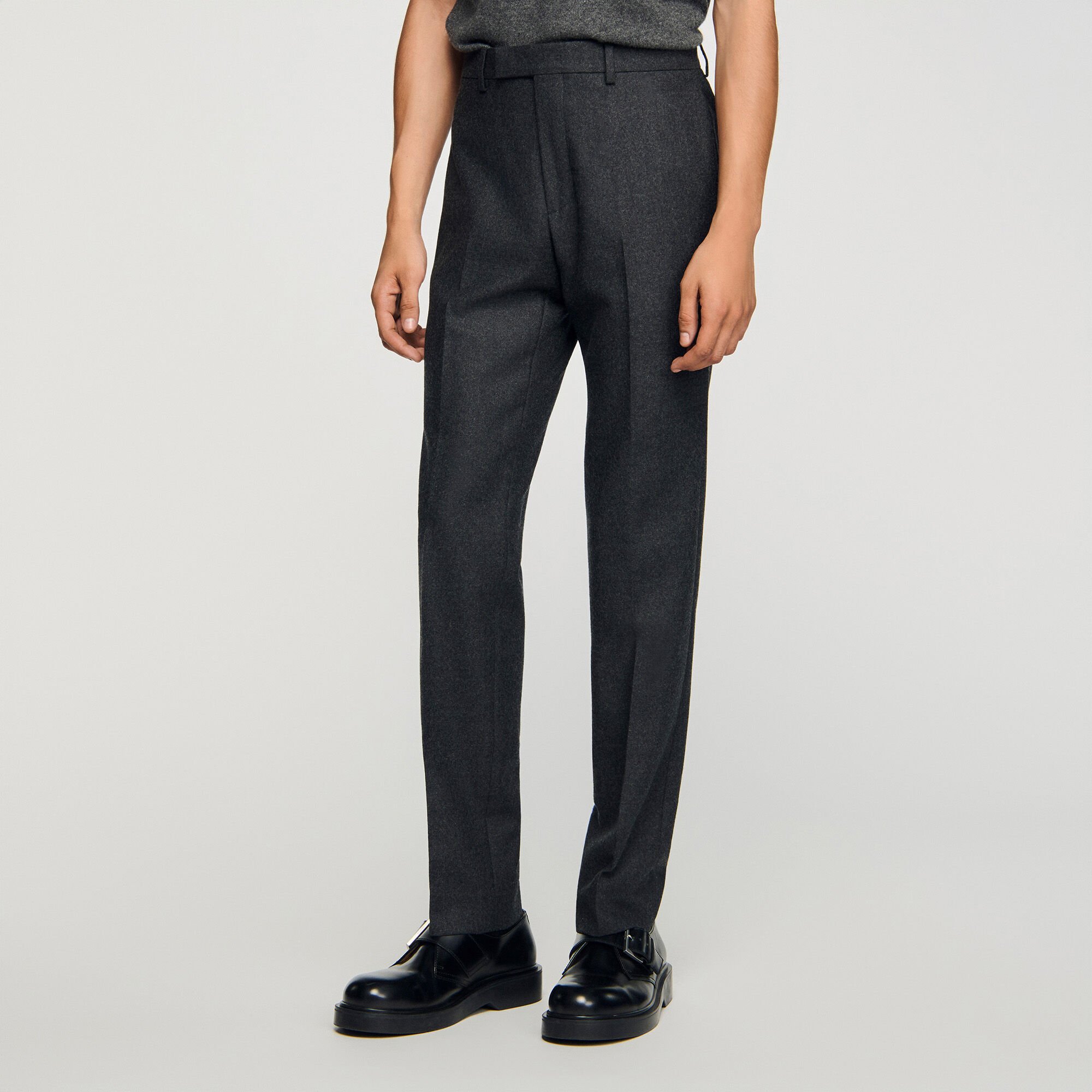 Wool suit trousers