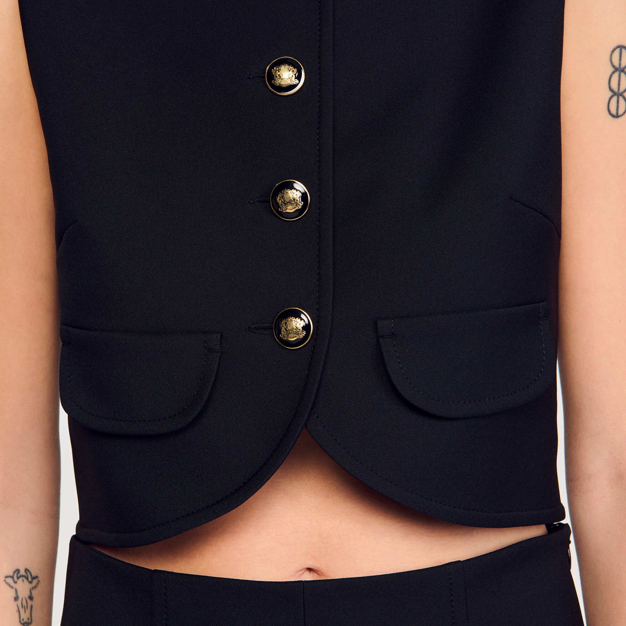 Buttoned crop top