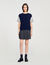Dual-material knit sweater